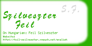 szilveszter feil business card